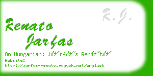 renato jarfas business card